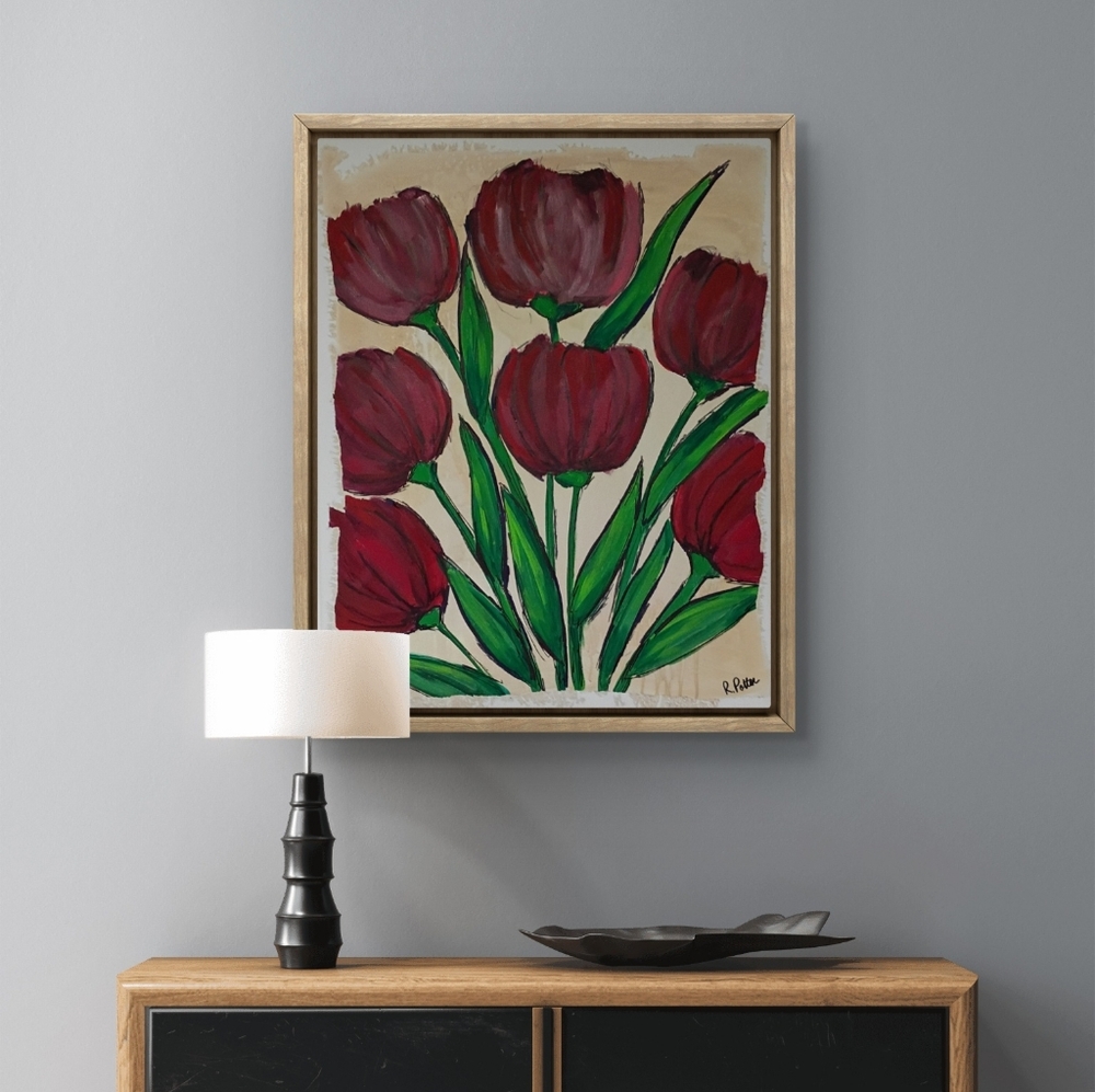 Floral Series # 2 Original Painting by Artist Rachael Potter